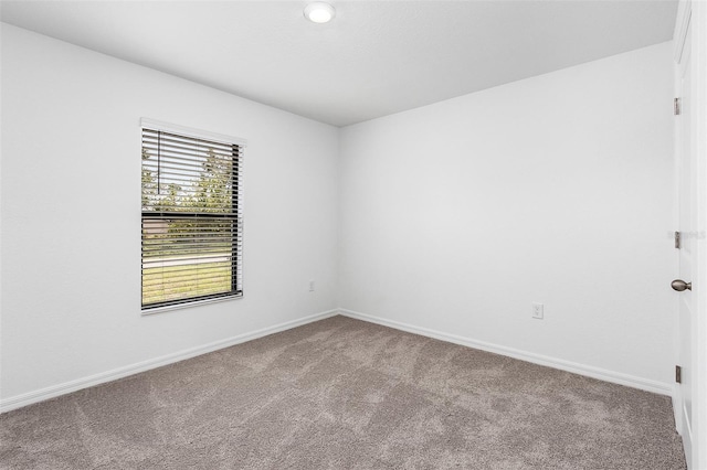 unfurnished room featuring light colored carpet