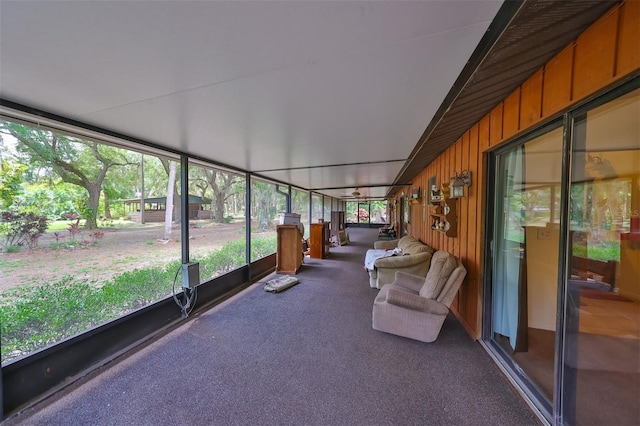 unfurnished sunroom with a wealth of natural light