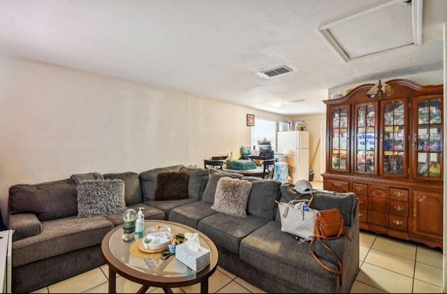 view of tiled living room