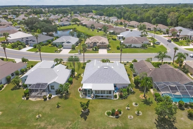 aerial view featuring a residential view