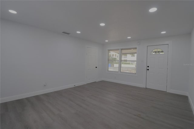 entrance foyer with hardwood / wood-style flooring