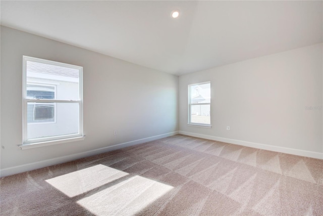 view of carpeted spare room