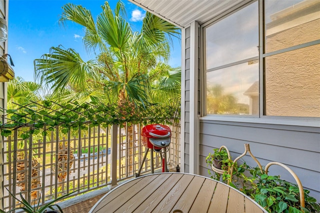 view of balcony