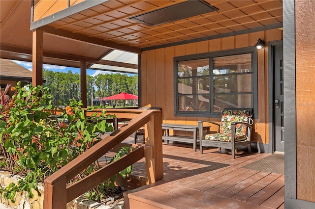 view of wooden terrace