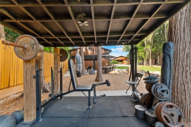 view of exercise room