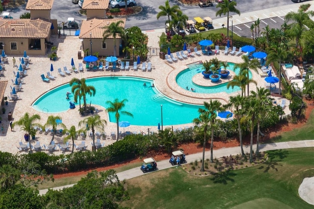 view of pool with a patio