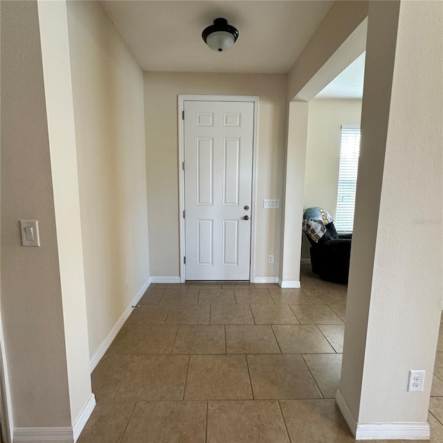 view of tiled entrance foyer