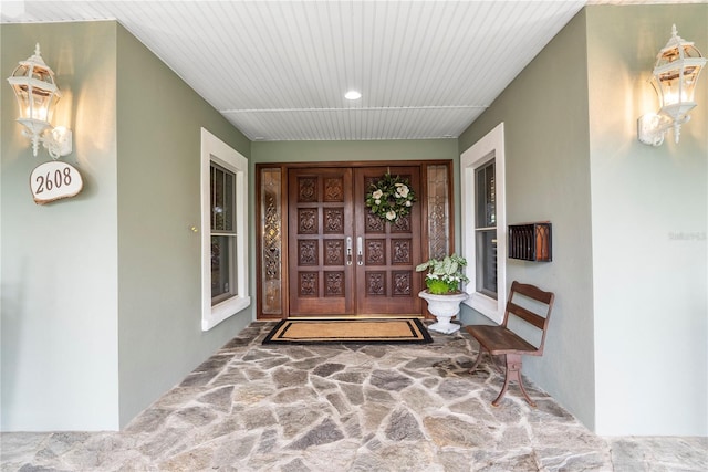 view of doorway to property