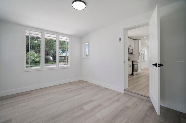 empty room featuring light hardwood / wood-style flooring