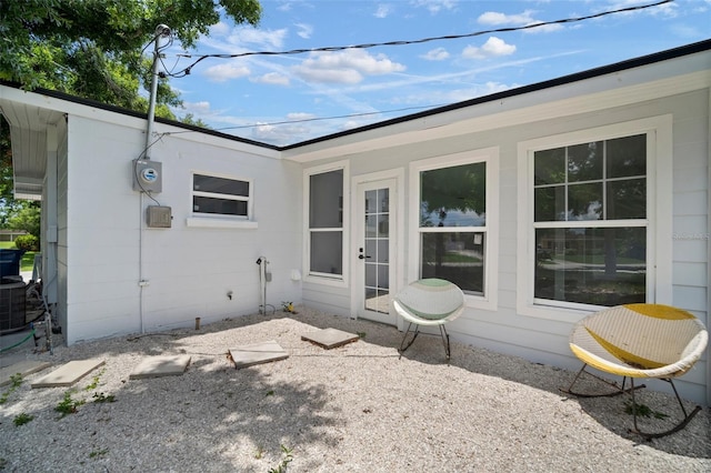 back of house with a patio