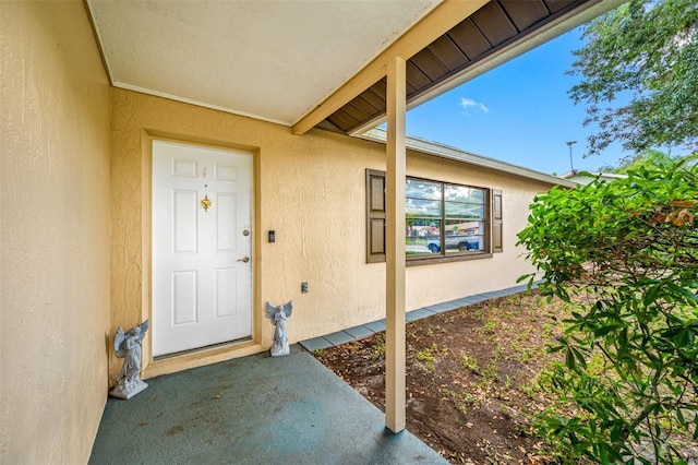 view of doorway to property