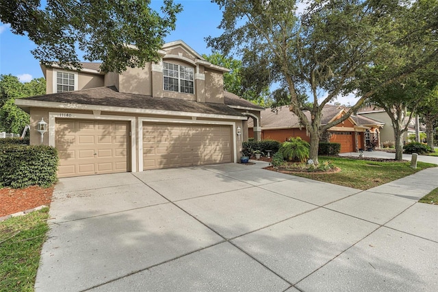 view of front facade featuring a garage