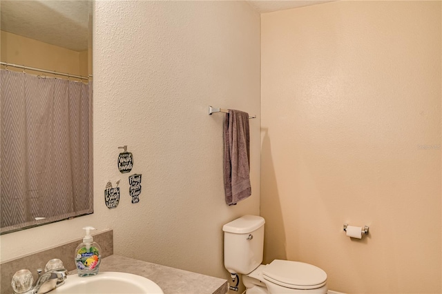 bathroom with sink and toilet