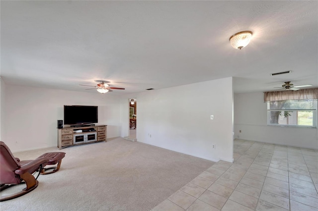 view of carpeted living room