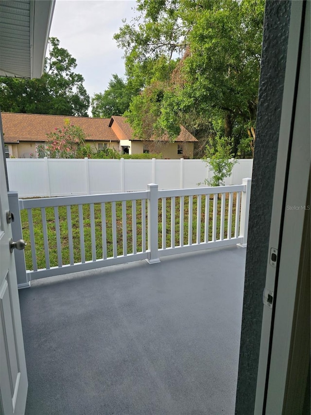 view of patio with fence