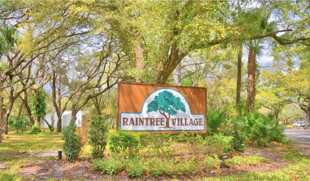 view of community sign