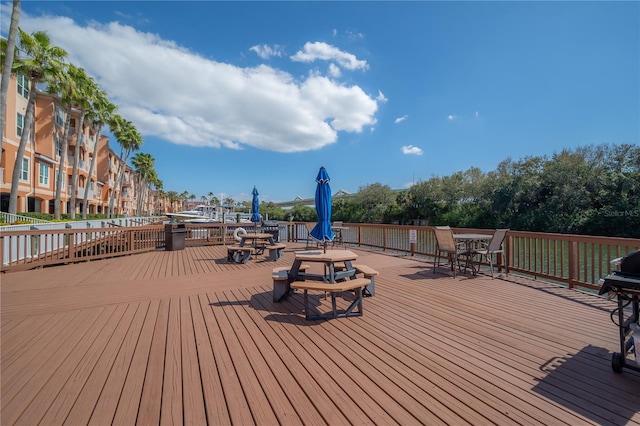 view of wooden deck