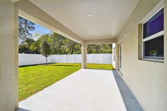 view of patio / terrace featuring a fenced backyard