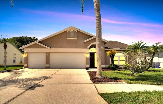 view of front facade with a garage