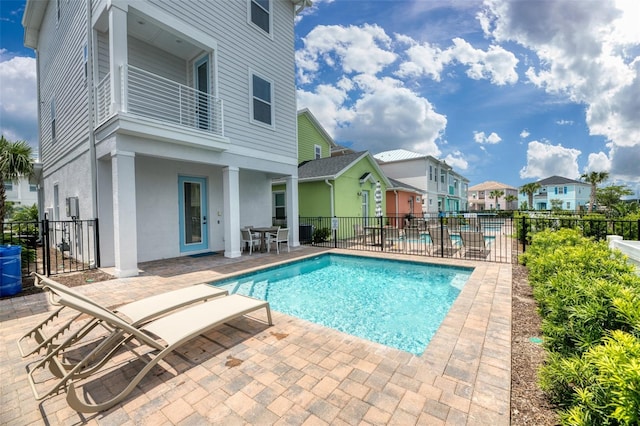 view of pool with a patio area