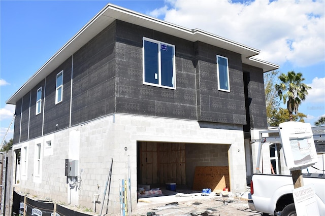 view of home's exterior featuring a garage