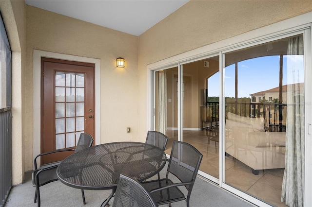 view of sunroom