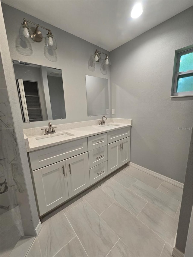 bathroom with vanity