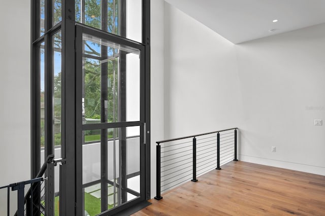 foyer with light hardwood / wood-style flooring