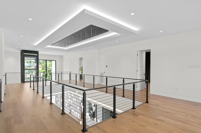 hallway featuring light hardwood / wood-style flooring