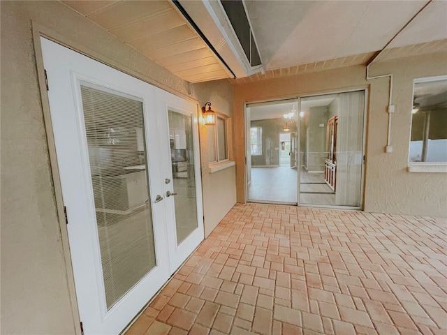 interior space featuring french doors