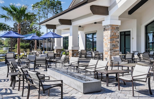 8322 SW 52nd Lane Rd, Ocala, FL 34481 - view of patio / terrace featuring ceiling fan