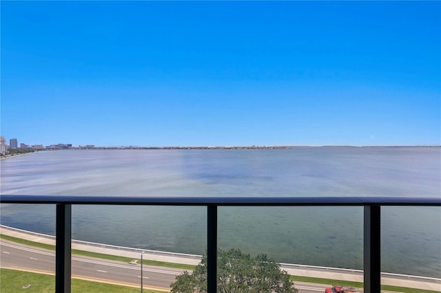 view of water feature