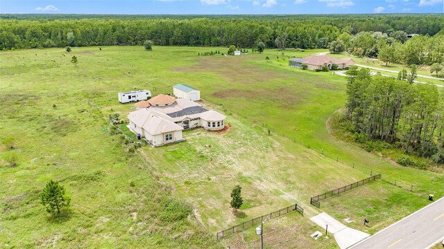 drone / aerial view featuring a rural view