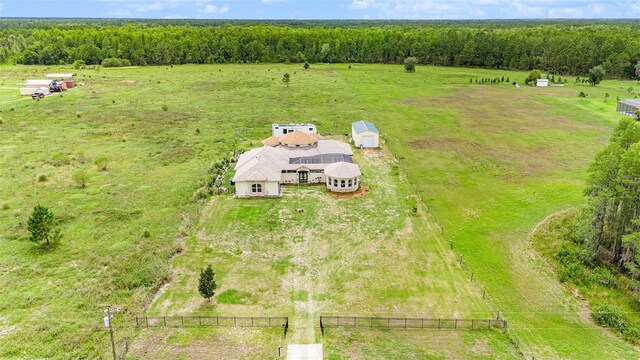 drone / aerial view featuring a rural view