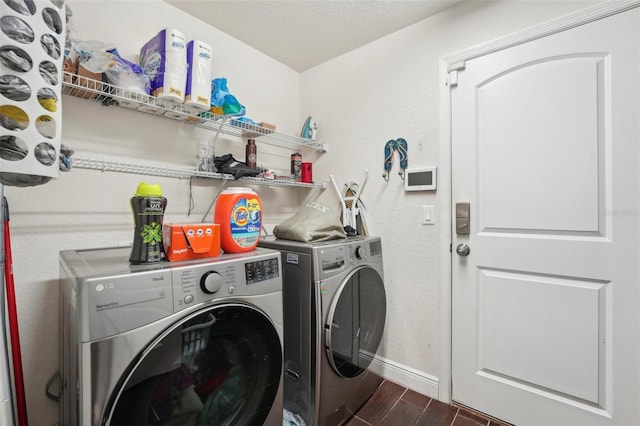 laundry area featuring independent washer and dryer