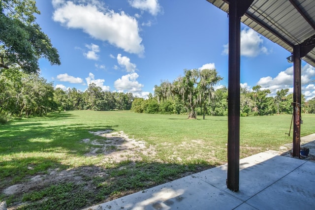 view of yard with a patio