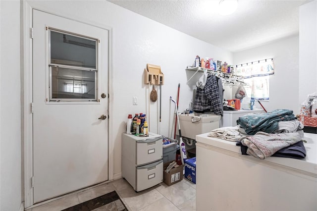 interior space with light tile flooring