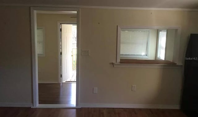 interior space with hardwood / wood-style flooring