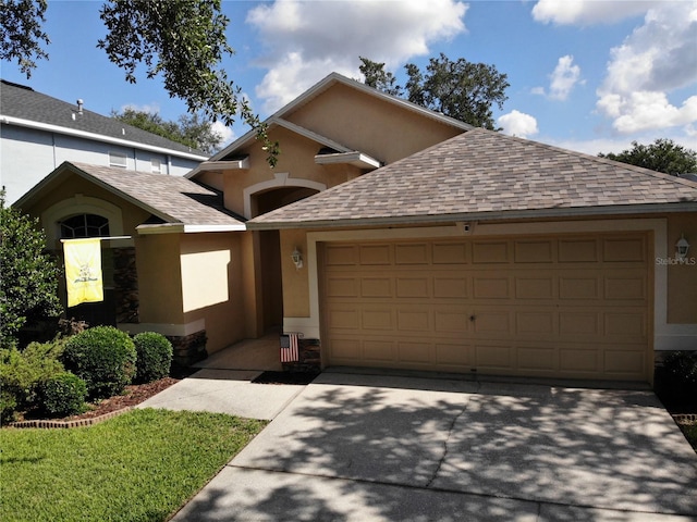 view of front of home featuring a garage