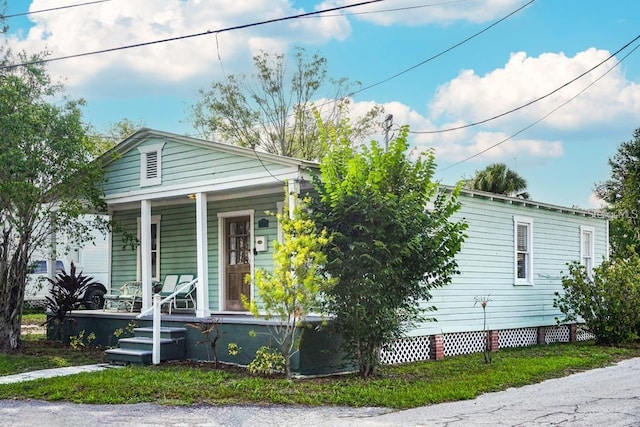 view of front of home with a porch