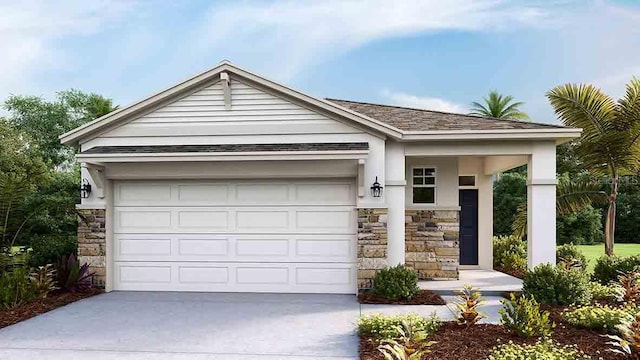 view of front of home featuring a garage