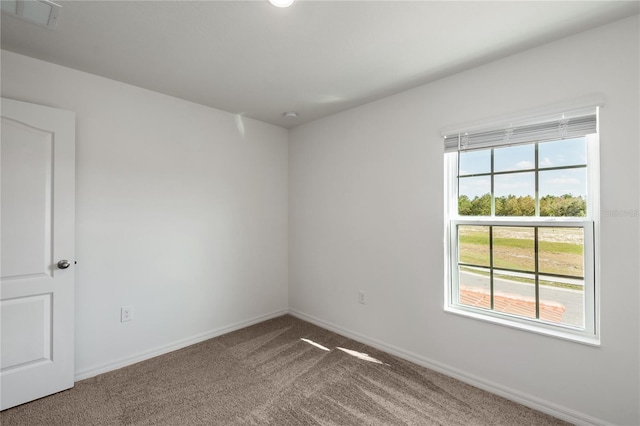 carpeted spare room with a healthy amount of sunlight