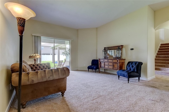 view of carpeted living room