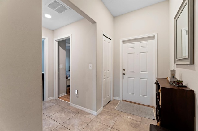 view of tiled entryway