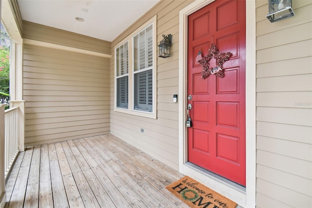 view of doorway to property