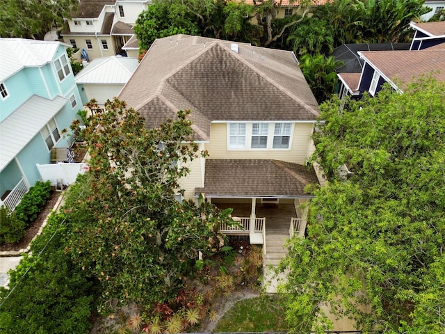 drone / aerial view featuring a residential view