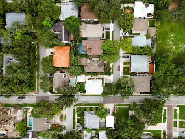 aerial view featuring a residential view