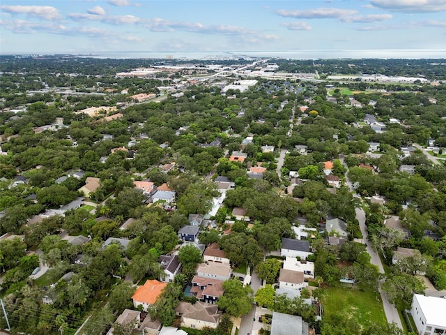 aerial view with a residential view