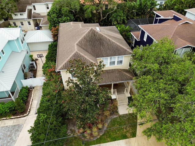 bird's eye view featuring a residential view