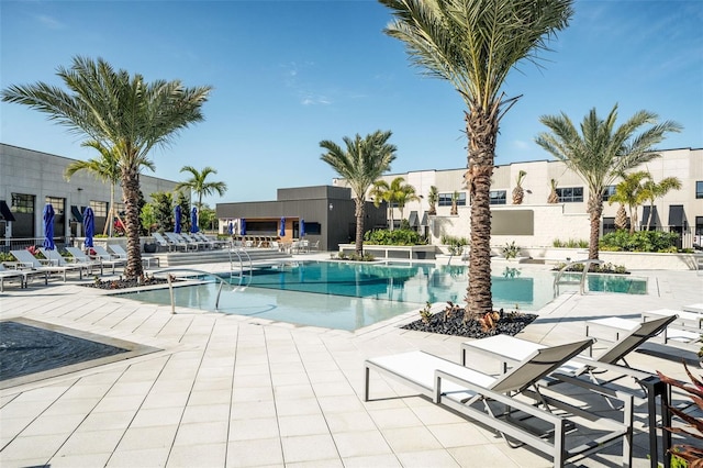 view of pool with a patio